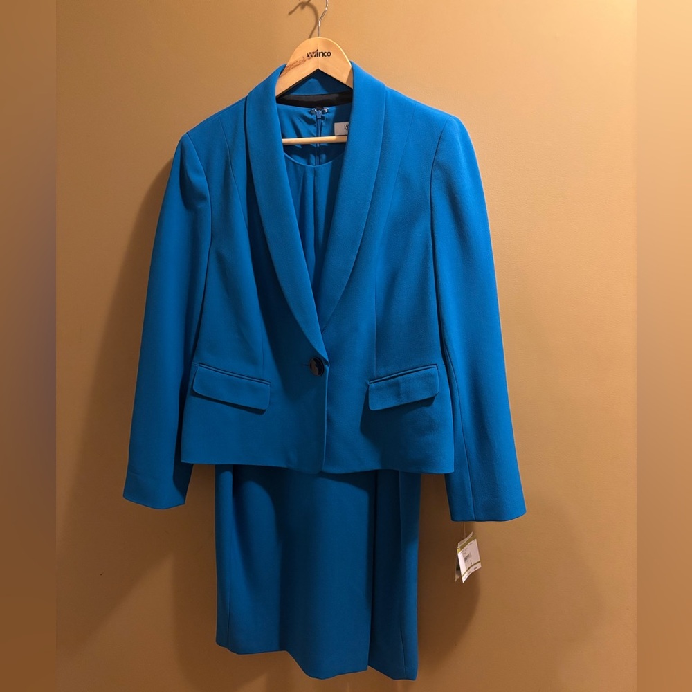 🔴Kasper Vibrant Blue Long Sleeve Dress Suit